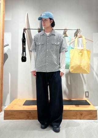 新品Hester Gingham Check Shirt Beige シャツ Hester Gingham Check SS Shirt | Saturdays NYC