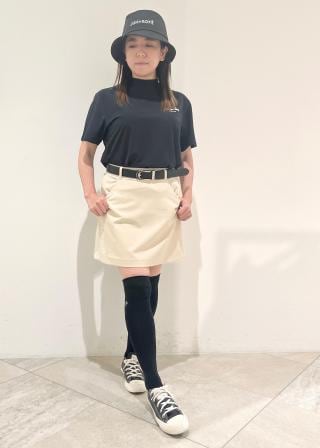 JUN&ROPE ジュンロペ バイカラーモックネック半袖プルオーバー Ｍサイズ JUN&ROPE'（ジュンアンドロペ）の「【セットアップ対応】バイ