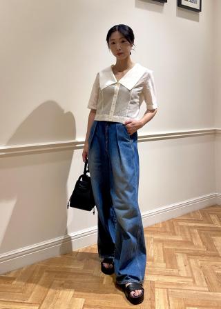 ROPEシャイニーシアーブラウス ROPÉ(ロペ) / 【洗える】シャイニーシアーブラウス/セットアップ