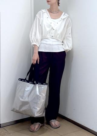 ブラウス シャツ 「サステナブル」・「撥水」リップストップフーディブルゾン レディース ADAM ET ROPÉ FEMME(アダム エ ロペ ファム) / 【サステナブル