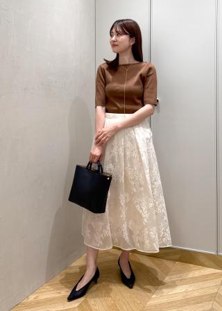 フランシュリッペ　ブラック　エンブロイダリー　ジャンパースカート エンブロイダリースカート|LANVIN COLLECTION | LANVIN