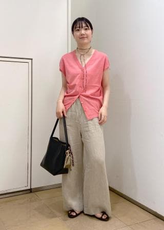 カーディガン リネンニットベスト2WAYカーディガン「ドライタッチ・洗える」 レディース SALON adam et ropé(サロン アダム エ ロペ) / リネンニット