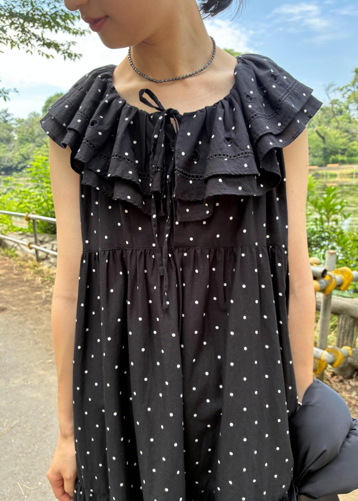 crinkle crinkle crinkle】別注ノースリーブレースワンピース
