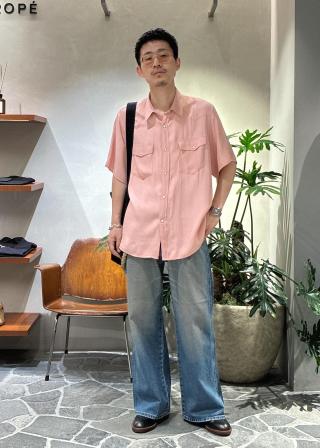 ADAM ET ROPE フロントジップブーツベージュレザー 42 ADAM ET ROPÉ HOMME(アダム エ ロペ オム) / バックジップ