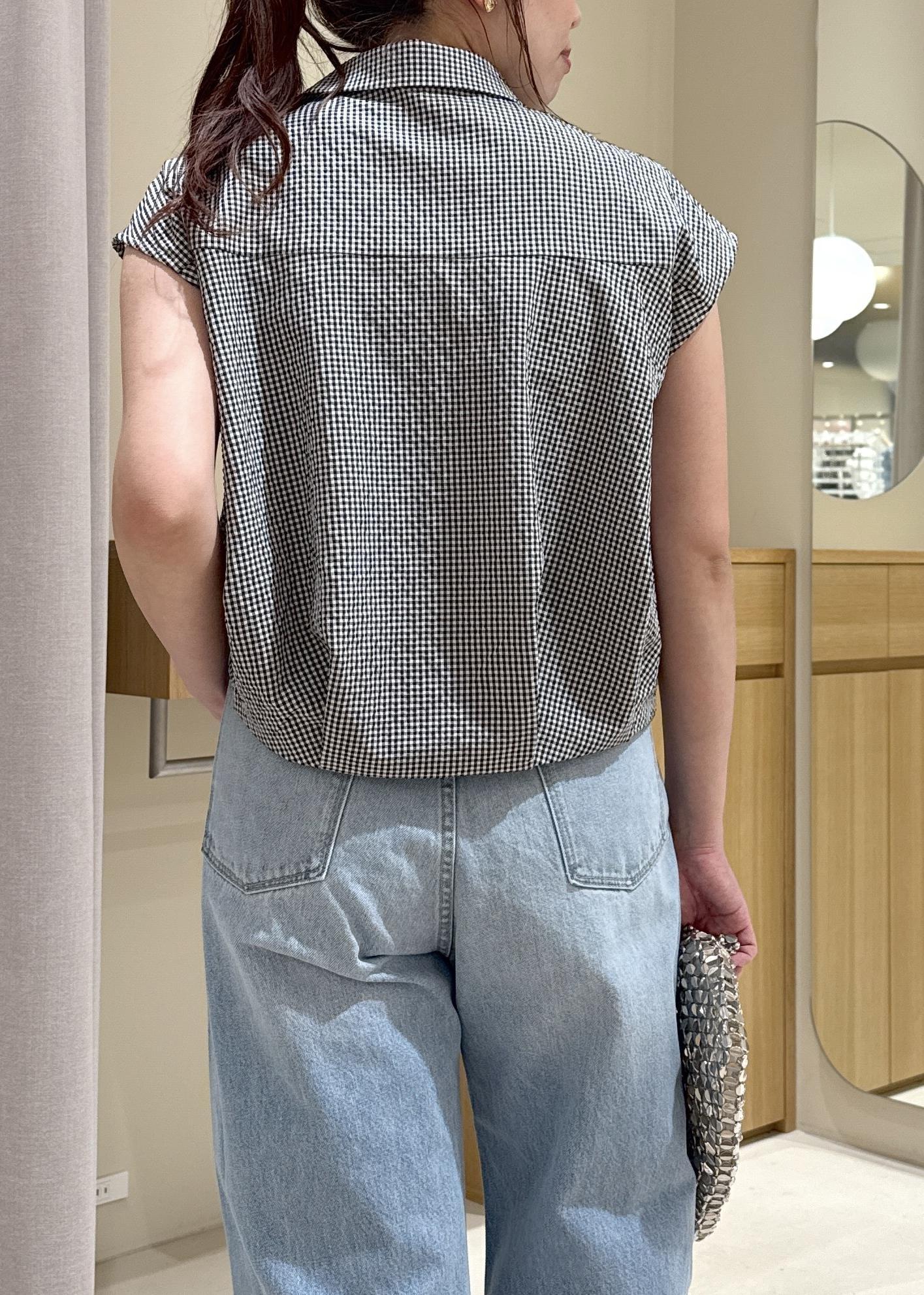TSTS / 2 GINGHAM LINING DENIM TROUSERS / INDIGO BLUE | ふぁいん