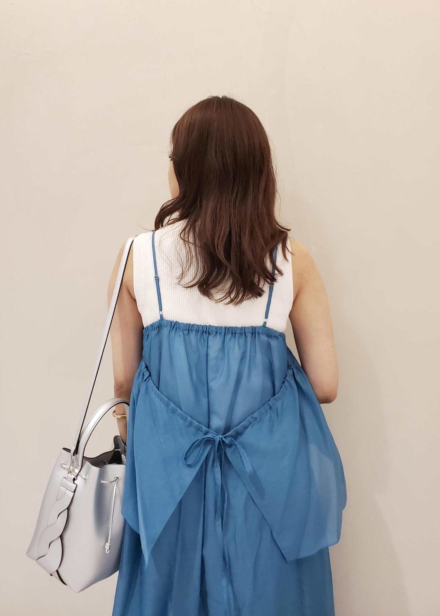 *JOSEPH* シルクリボンタイワンピース 刺繍レースカラーワンピース【K266】