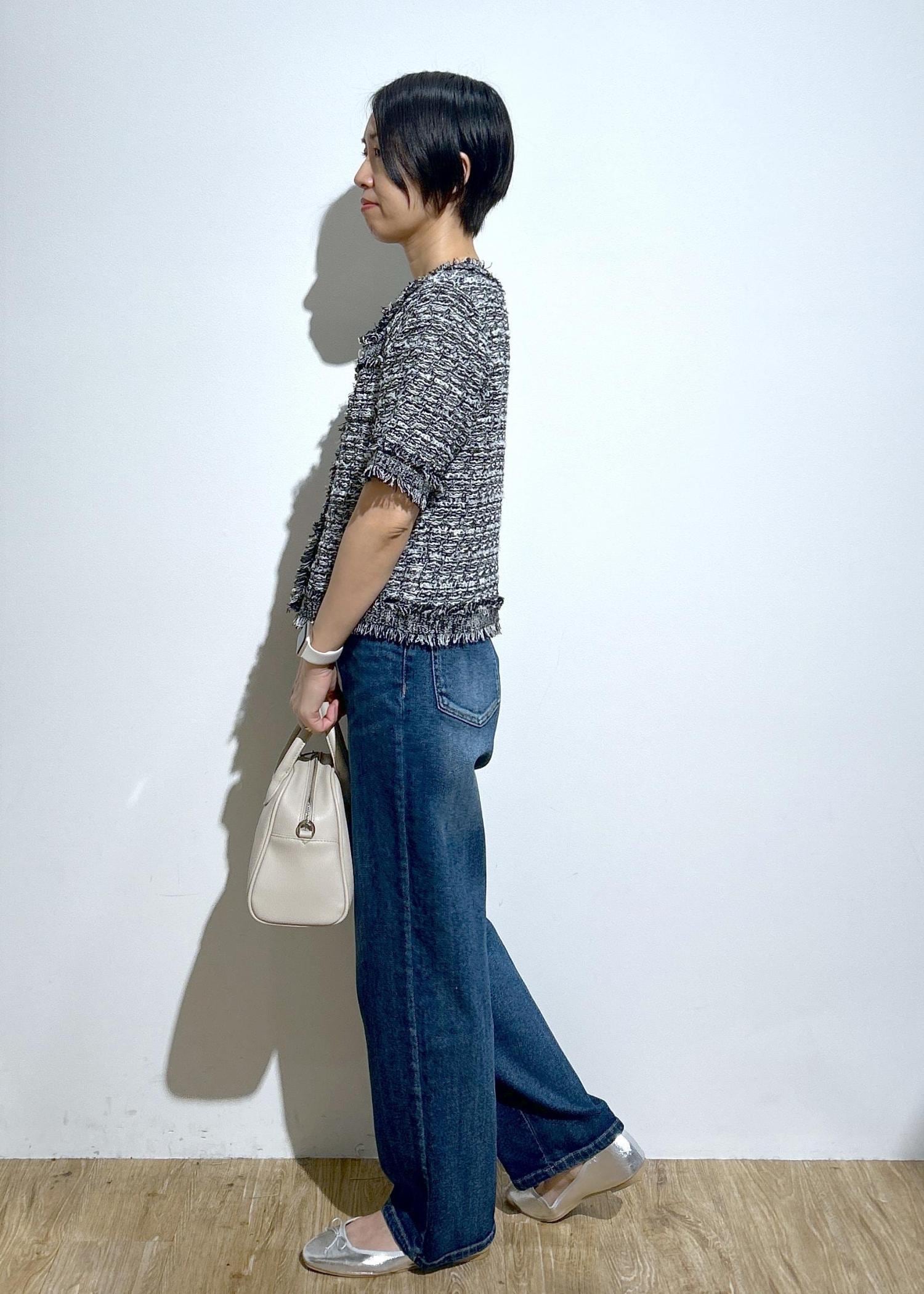 URBAN REVIVO ツイードジャケット ツイードジャケット×デニム / funaki / OUTLET ｜J'aDoRe JUN ONLINE