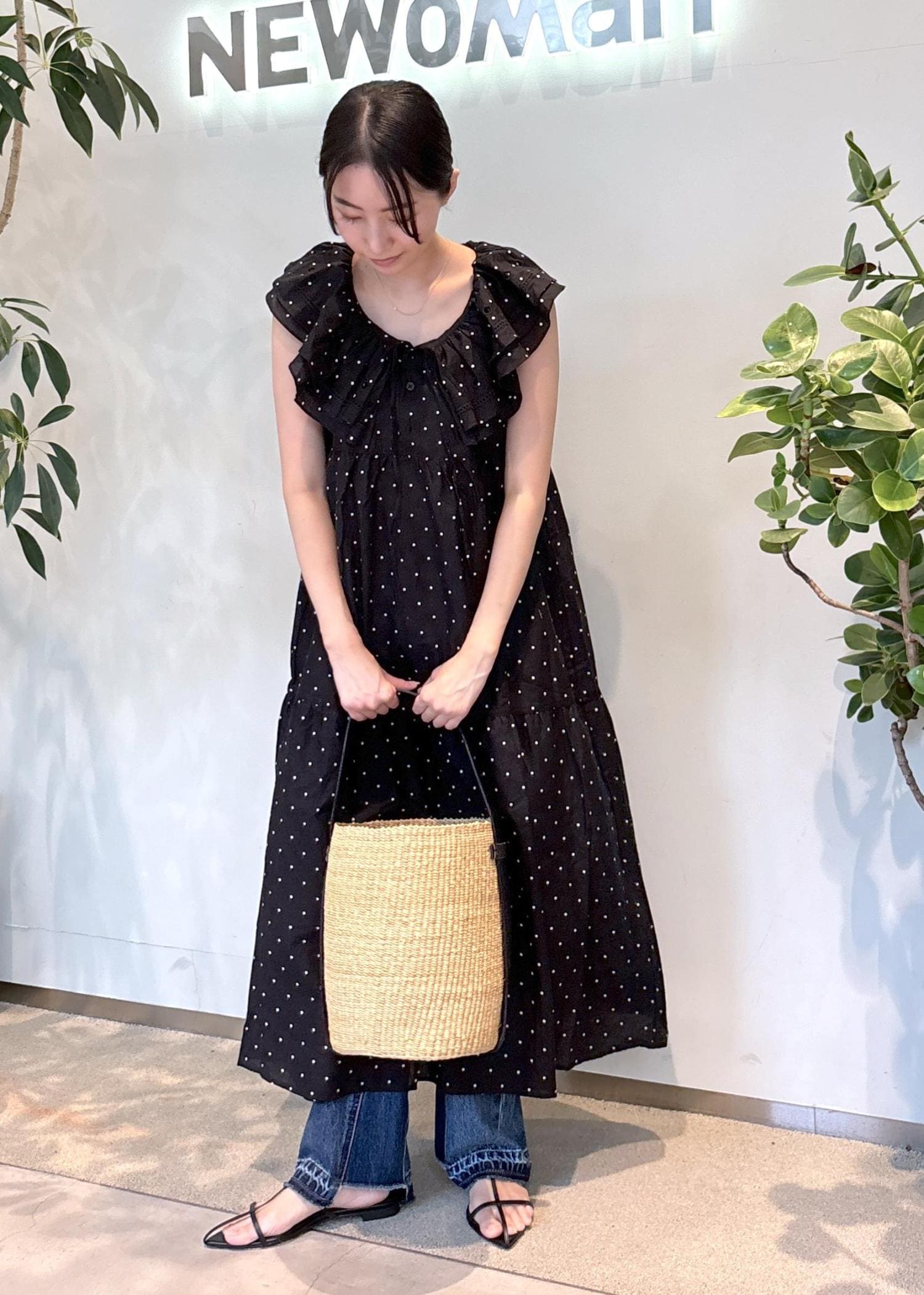 ショー掲載品✨カネコイサオ ドットチュール ピコフリル セットアップレイヤード 甘さと抜け感のレイヤード / M / SALON adam et ropé ｜J'aDoRe