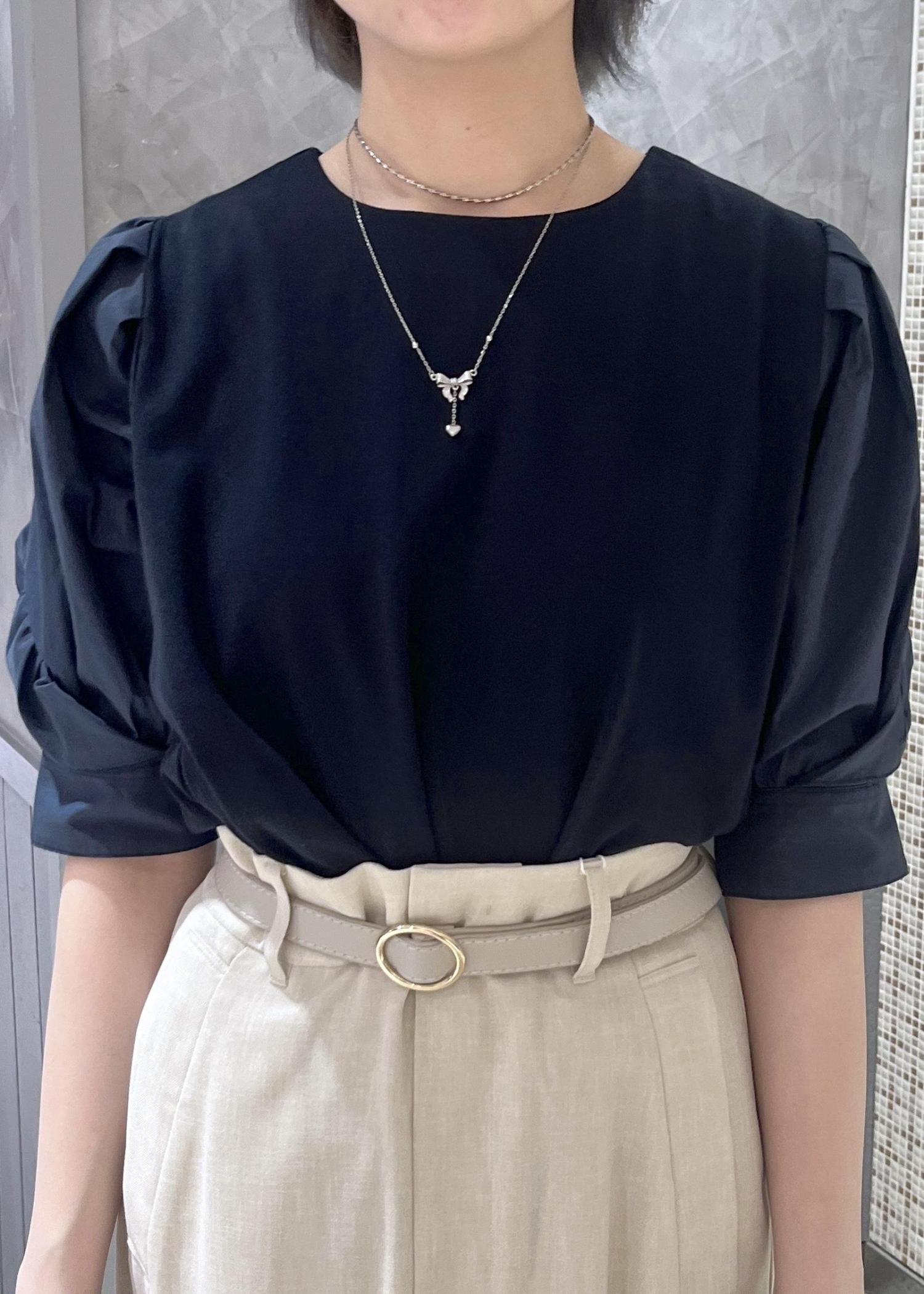 アウトレット【Chloe】プリント バルーンスリーブ シャツドレス バルーンスリーブTシャツでオフィススタイル⭐︎ / もか / ADAM