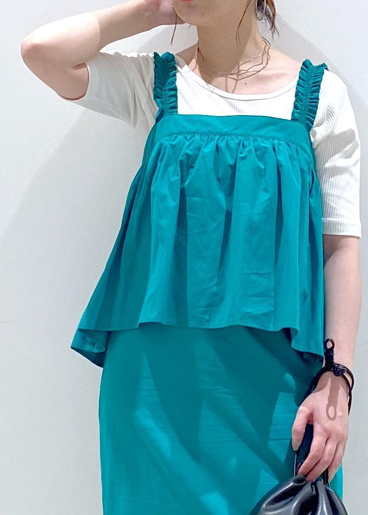 チェビスシースルーカッティングフリルワンピース Futier Land チュール ワンピース レイヤード シアー 透け感