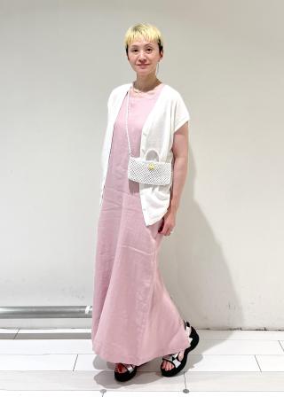 カーディガン リネンニットベスト2WAYカーディガン「ドライタッチ・洗える」 レディース SALON adam et ropé(サロン アダム エ ロペ) / リネンニット