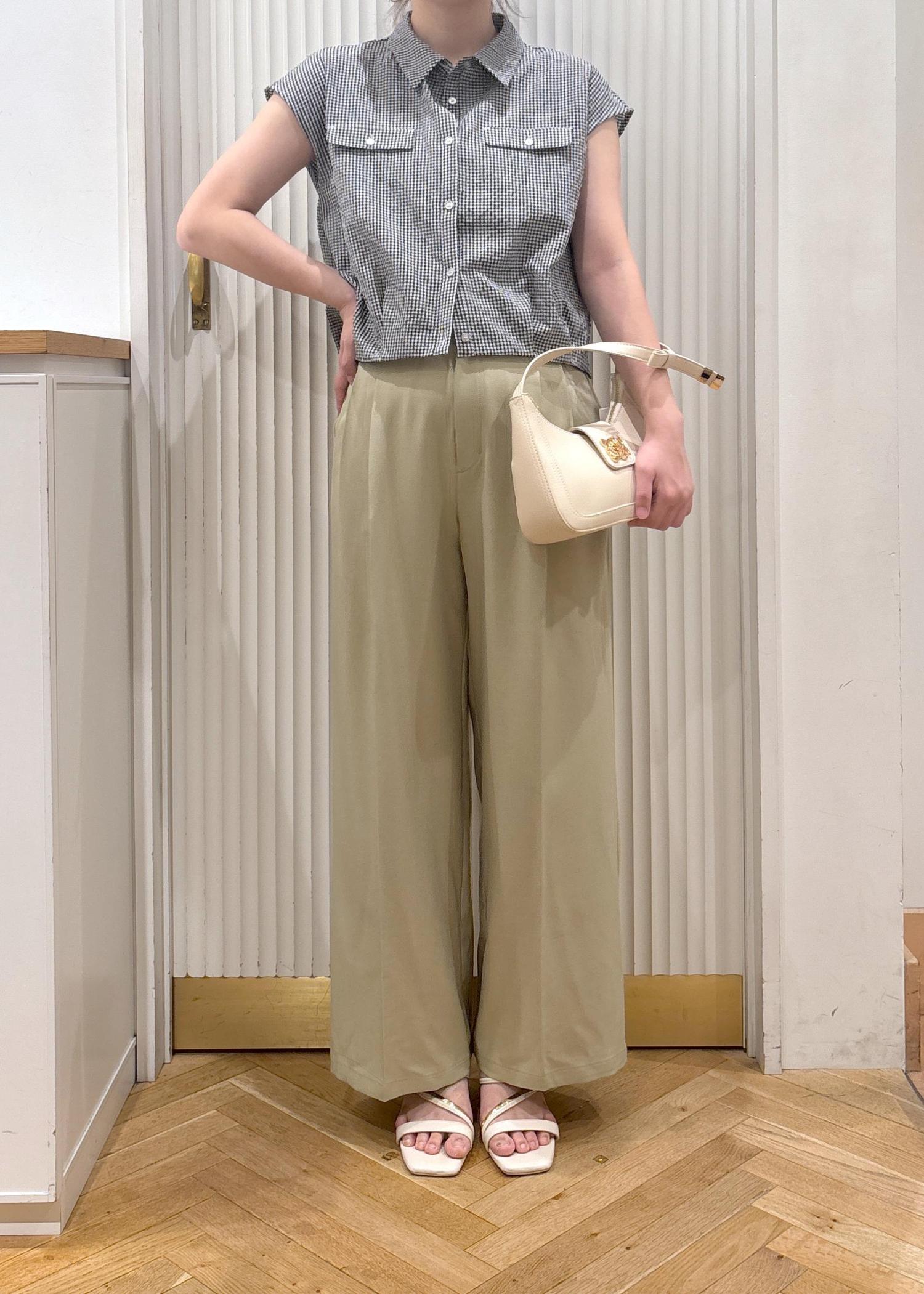 ルイヴィトン フレンチスリーブT Sサイズ ベルト付きワイドパンツ×フレンチスリーブシャツ / ゆうか / VIS