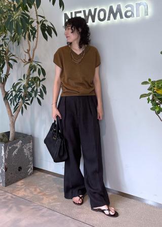 リネンニットベスト2WAYカーディガン［ドライタッチ・洗える］ SALON adam et rope'｜リネンニットベスト2WAYカーディガン