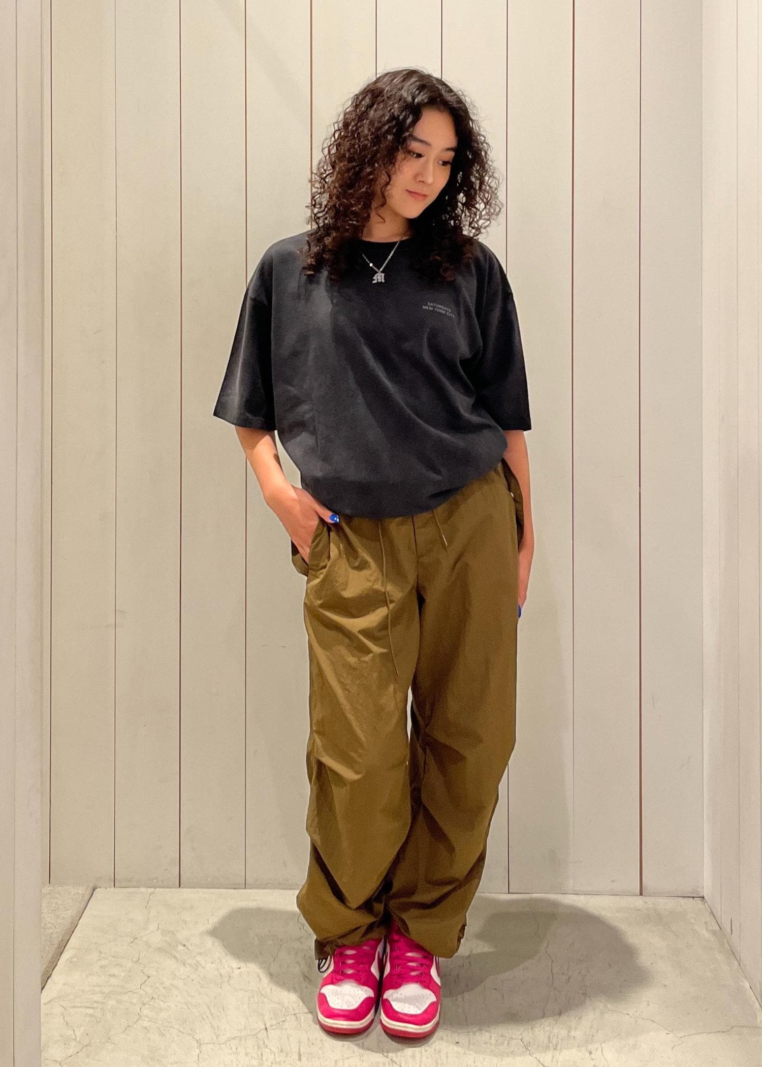 MIYAGI HIDETAKA Bandana Slash T-shirt / Marin / Saturdays