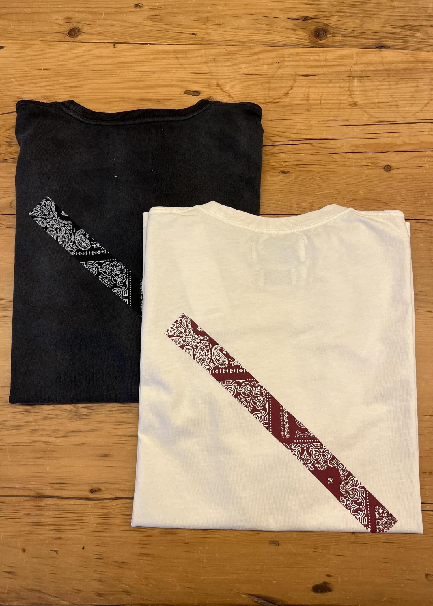 MIYAGI HIDETAKA Bandana Slash T-shirt / Marin / Saturdays