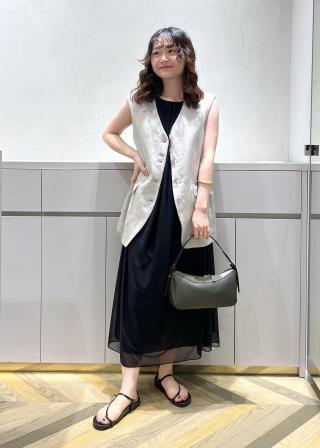 ベスト ジレ 尾州リネンオーバーロングジレ レディース ROPE' ベスト ジレ 尾州リネンオーバーロングジレ レディース