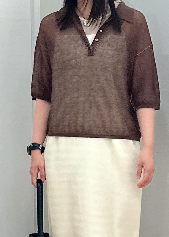 シアークレープクロップドポロシャツ シアークレープクロップドポロシャツ / miyai / SALON adam et