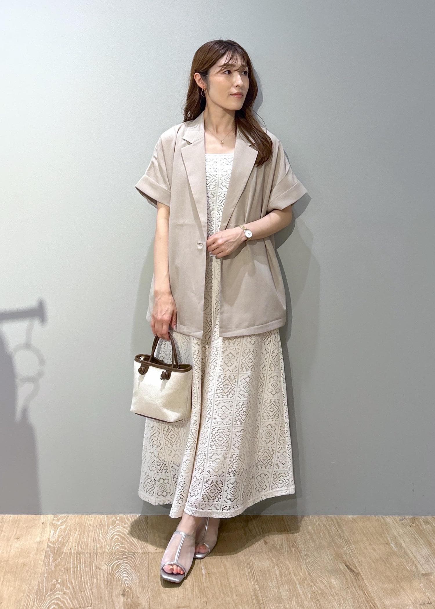 サンローラン⭐️カシミアドレス⭐️ワンピース34 グレー美品 レースワンピース♡ / misa / OUTLET ｜J'aDoRe JUN ONLINE