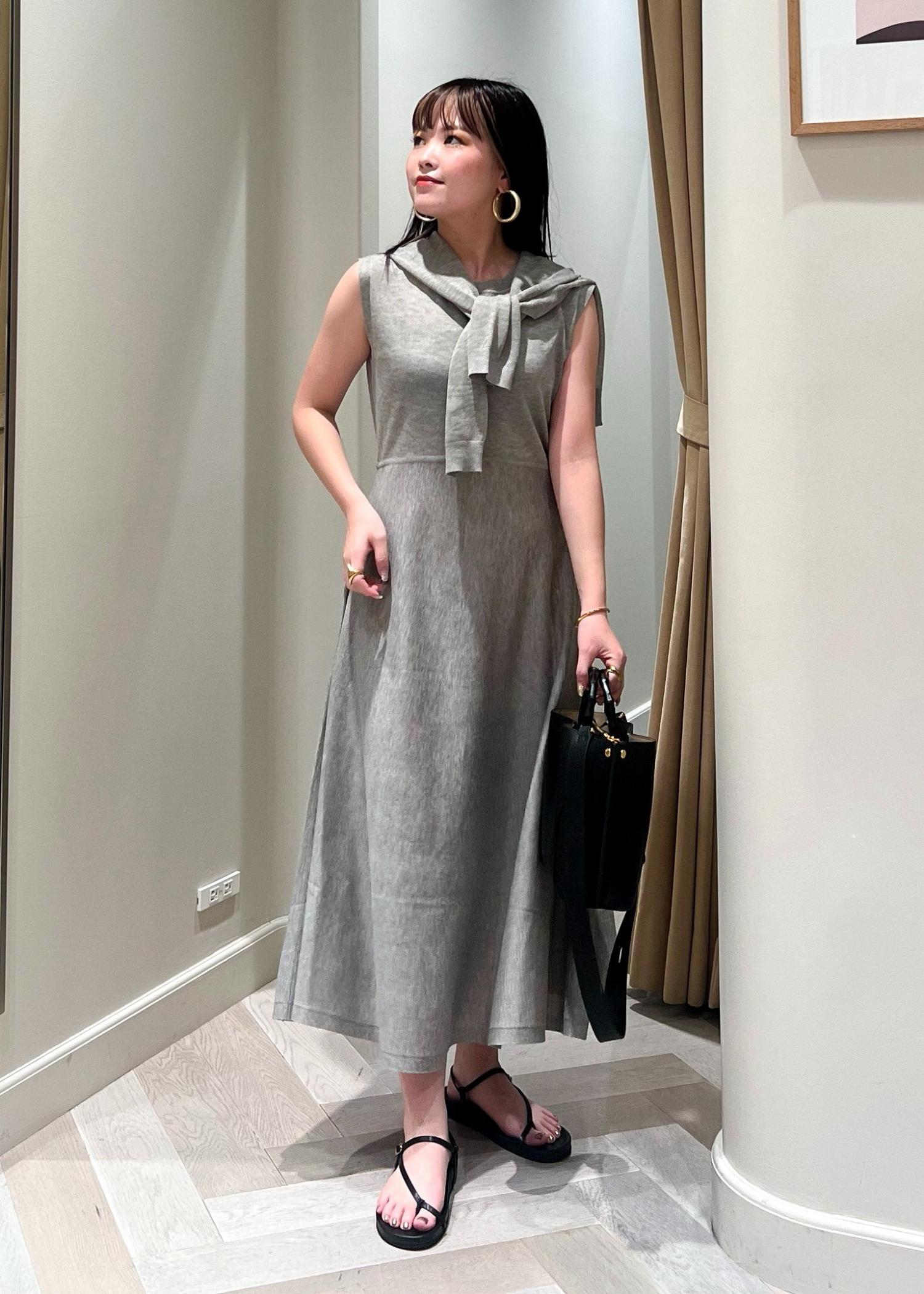 作家物 野蚕タッサーシルク クルタワンピース JILL STUART ワンピース スリットショルダーワンピース