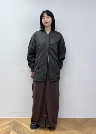 アダムエロペ　デザインパフスリーブ変形オーバーサイズMA-1ジャケット アダムエロペ デザインパフスリーブ変形オーバーサイズMA-1