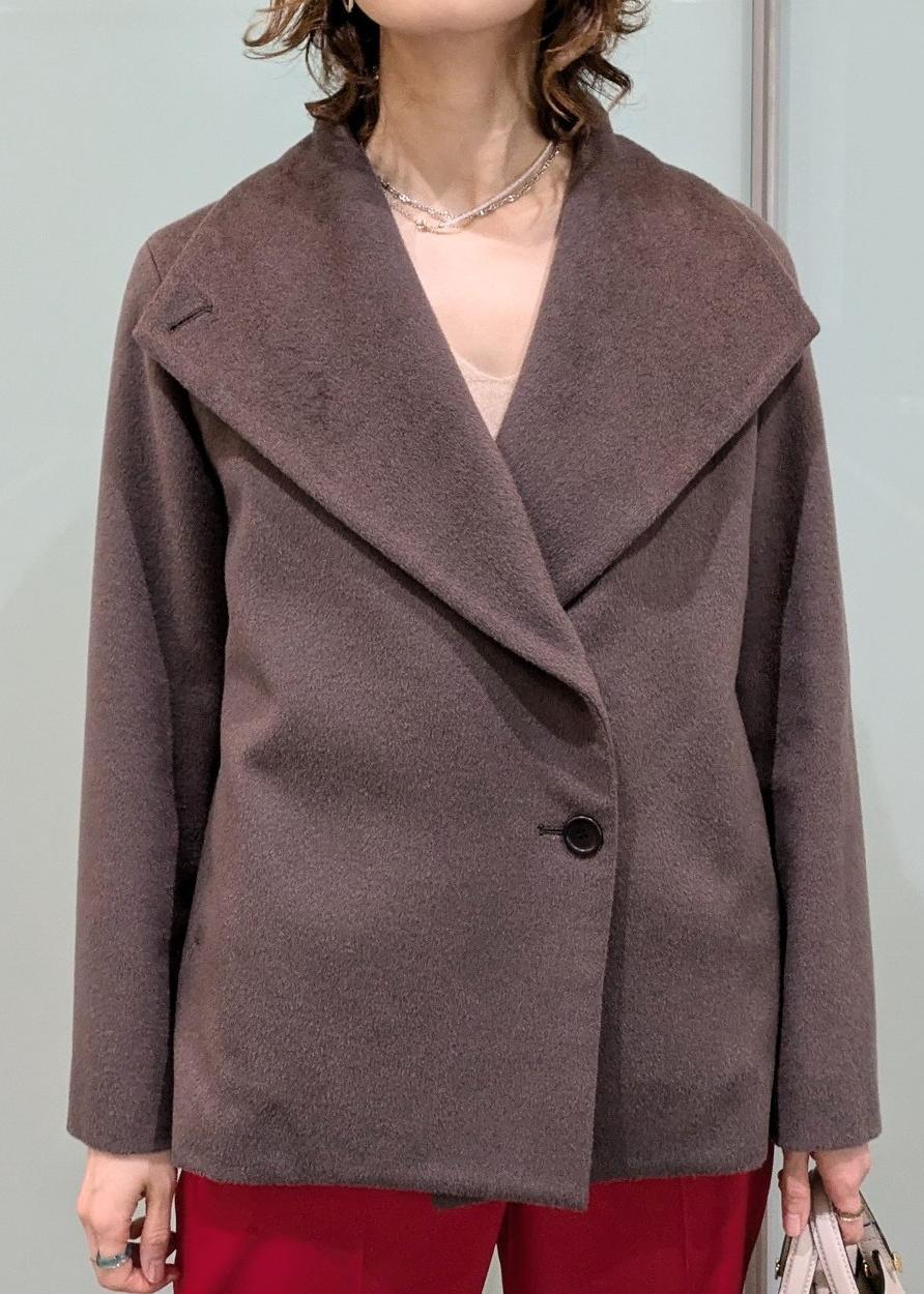 21AW 美品 ビビアンタム カシミヤ シルク混 ジャケット ショートコート プレミヤムカシミヤショートコート / AO / ROPÉ ｜J'aDoRe JUN