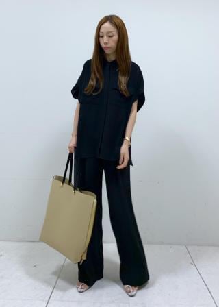 値下げ【新品】フランシュリッペ♡ブラウス&オールインワンセットアップ ペプラムブラウスSET UP風オールインワン（つなぎ