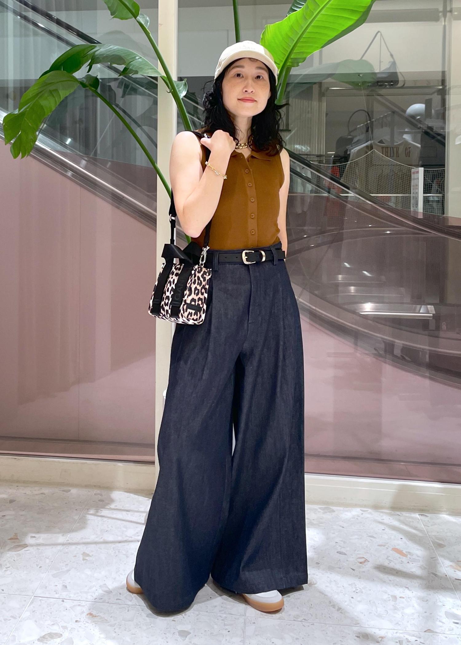 Lana C. Emery Yuka and the Forest プリント付き エコフレンドリーダイ パッチブロックプリントスカート