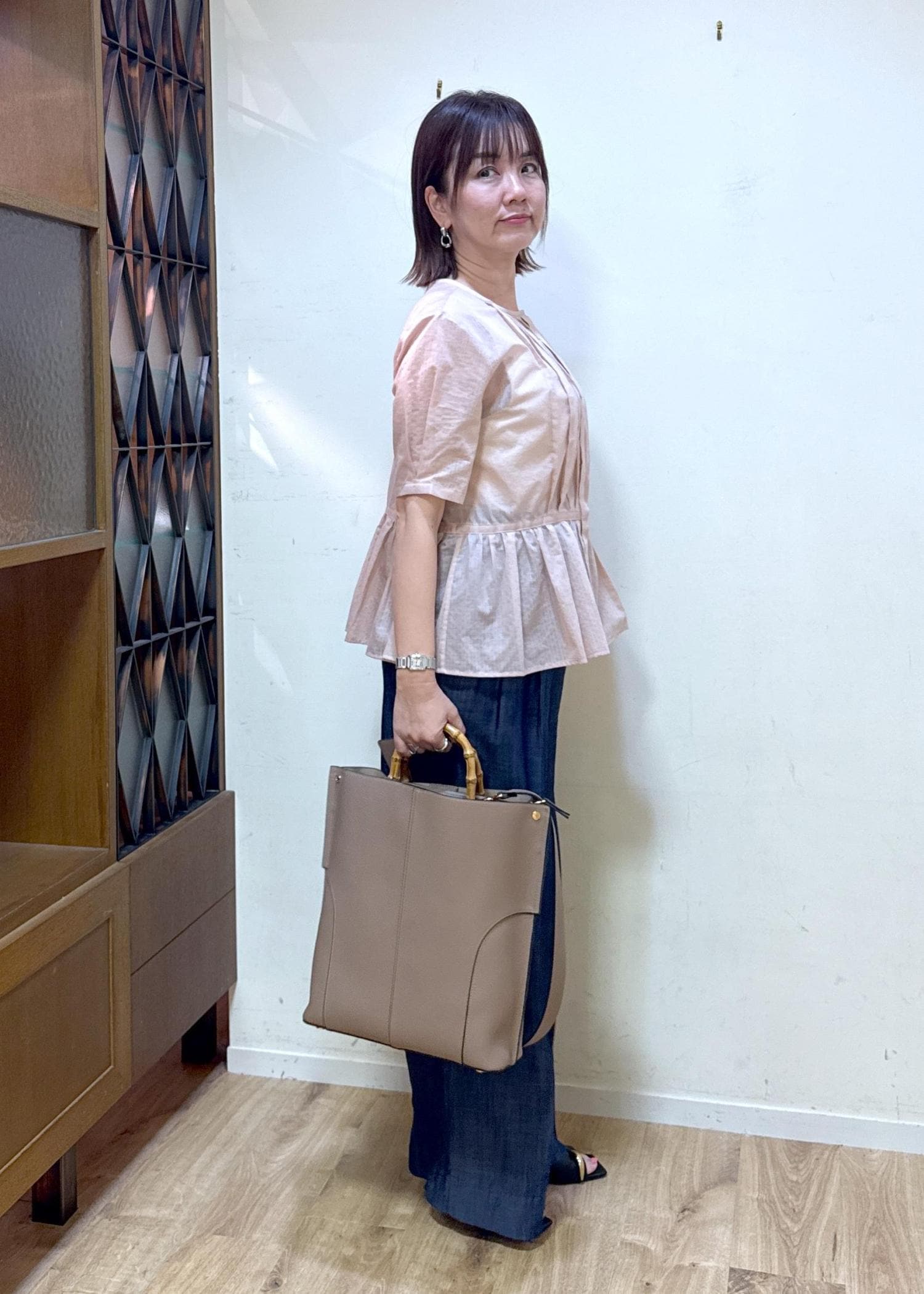 Drawer ストライプフリルヘムブラウス　36 Drawer｜PRE ヘムフリルブラウス | Rakuten Fashion(楽天