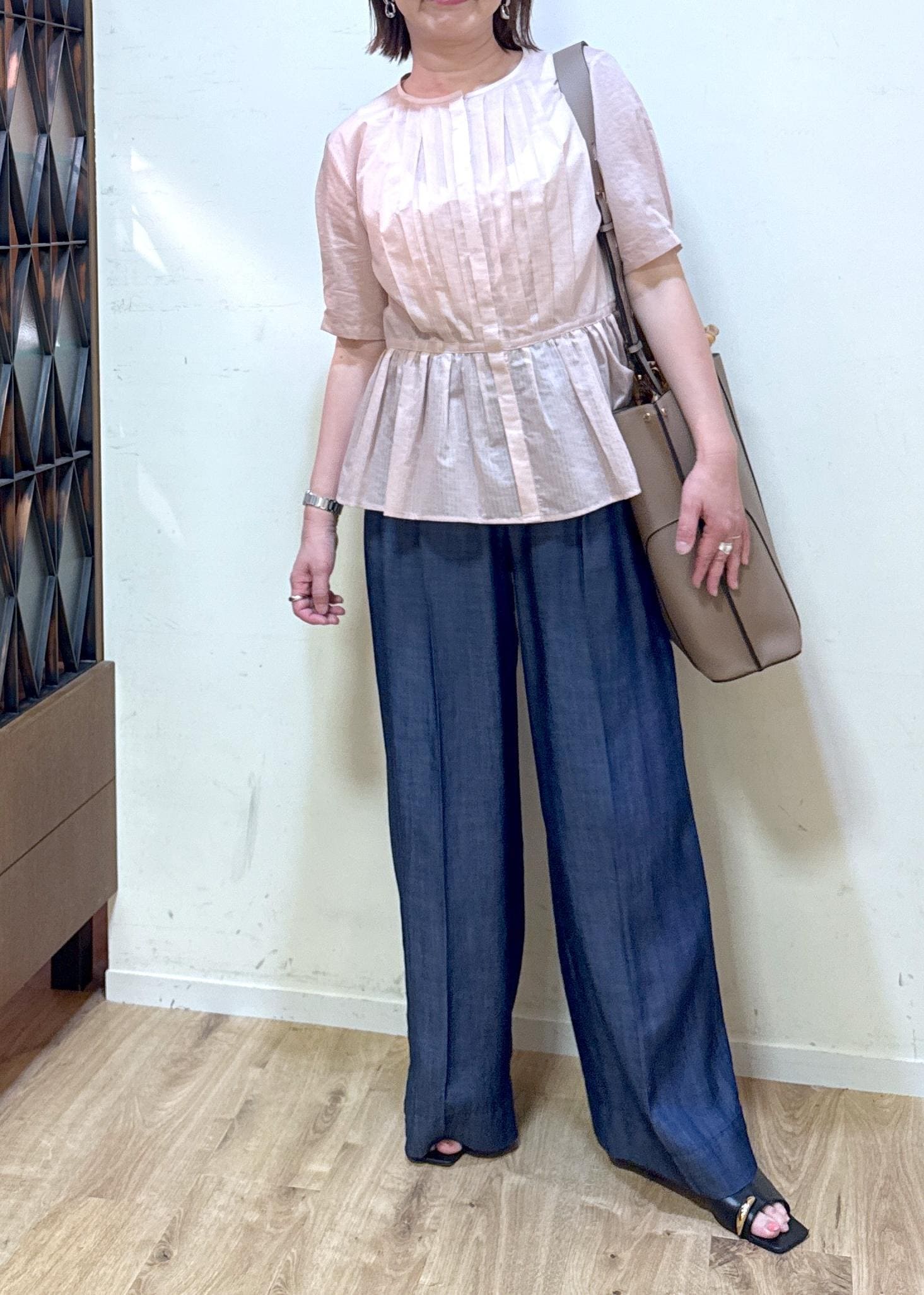 〈5%寄付〉Mame ストライプ ブラウス ストライプペプラムブラウス / MAMI / ROPÉ ｜J'aDoRe JUN ONLINE