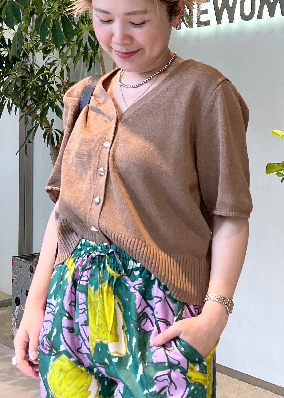 ETRO - ETRO カーディガン　メタルボタン　トライカラー　トリコロール　オーバサイズ ドライコットンハーフスリーブメタルボタンカーディガン / hirom