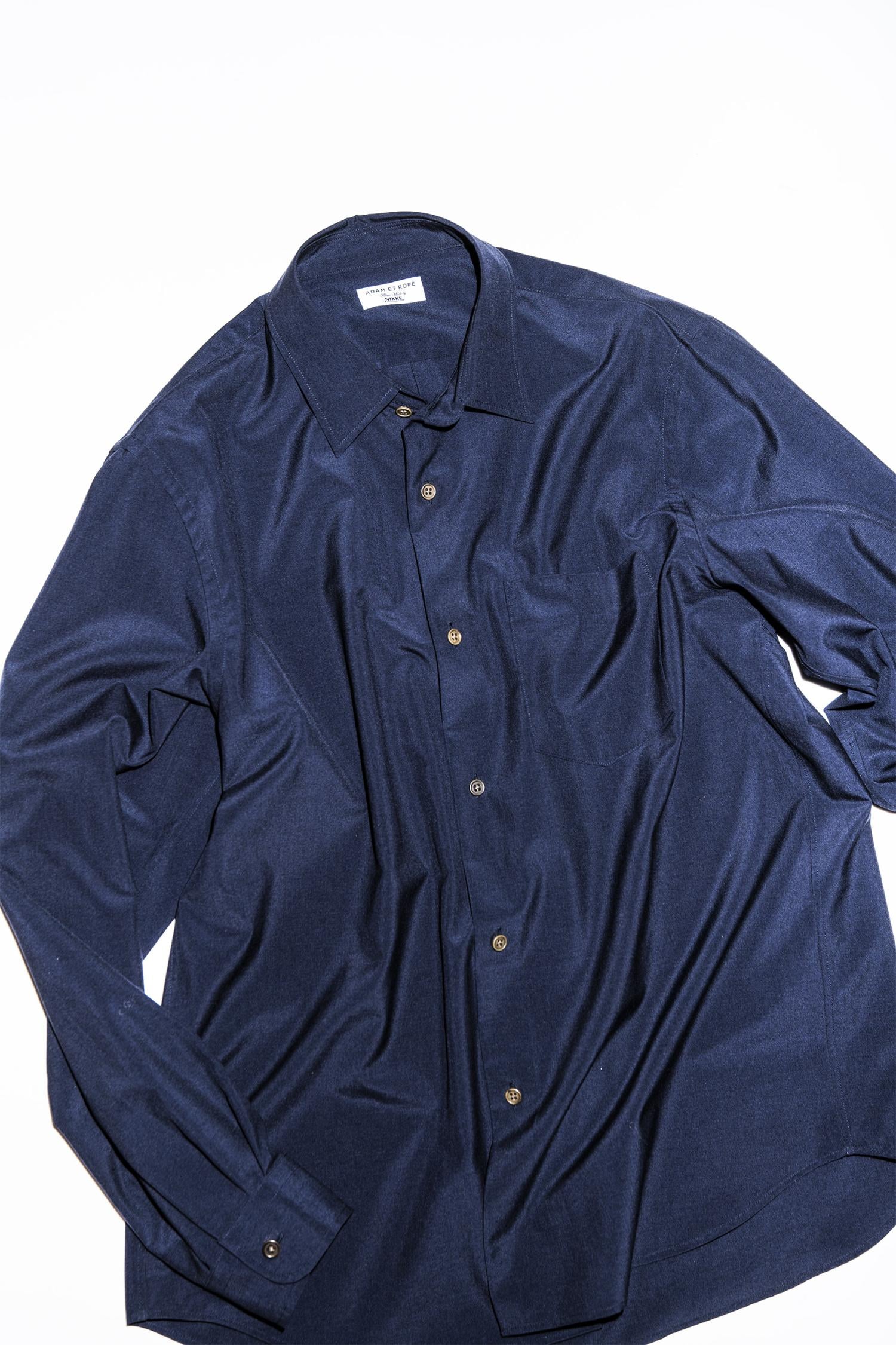 【美品】定価1.1万ADAM ET ROPE ノーカラーシャツ ADAM ET ROPE'（アダムエロペ）の「アソート オーバーサイズ