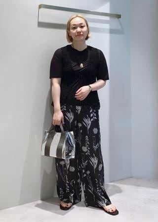 セルクルフルールプリント　ストレートパンツ セルクルフルールプリント ストレートパンツ | maison