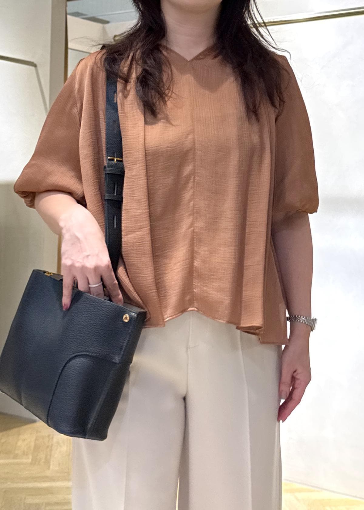 楊柳スキッパー半袖ブラウス / yayoi / ROPÉ ｜J'aDoRe JUN ONLINE