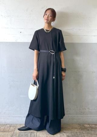 【大人エレガンス】ETRO アシンメトリーワンピース ADAM ET ROPÉ FEMME(アダム エ ロペ ファム) / 【サステナブル