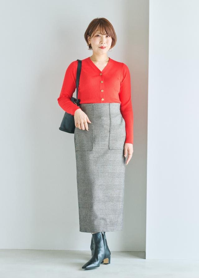 JUN & ROPE レッド ノースリーブ&スカート ジュン　ロペ　M JUN & ROPE レッド ノースリーブ&スカート ジュン ロペ M JUN & ROPE