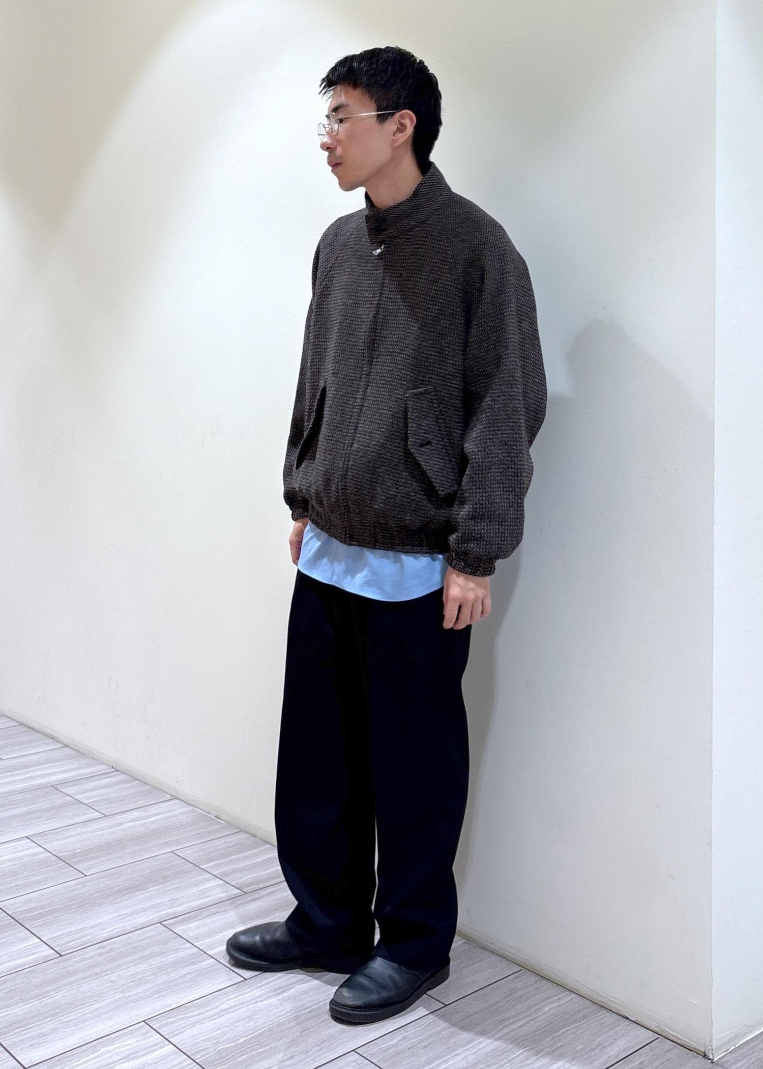 AURALEE/オーラリー】ALPACA WOOL SILK TWEED ZIP BLOUSON