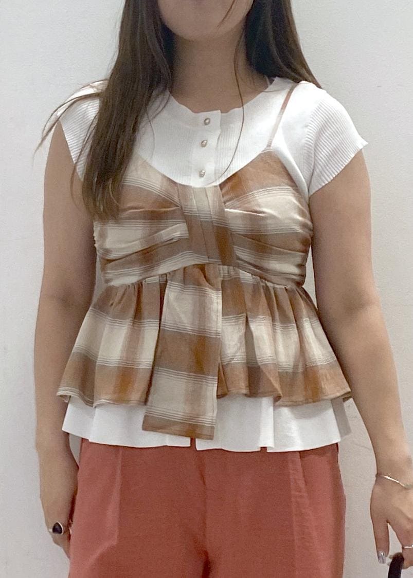 新品♡ビスチェ　2点おまとめ　styling人気完売商品 ◇【S-LL/2点セット】パイピングビスチェセット（トップス＋