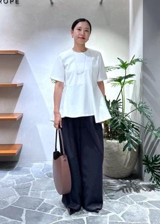 【サステナブル】アシメフレアプルオーバー ADAM ET ROPÉ FEMME(アダム エ ロペ ファム) / 【サステナブル