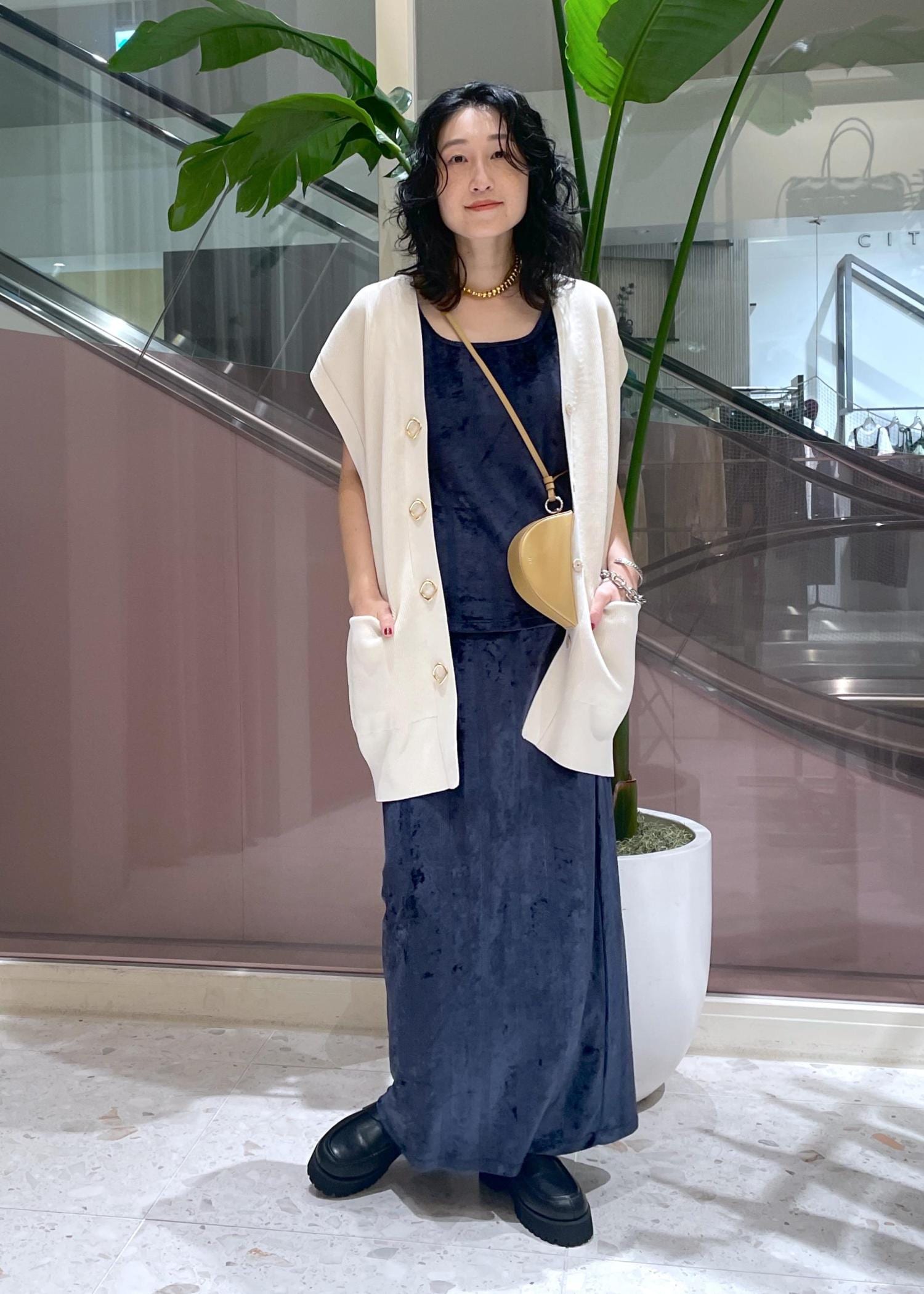 ADAM ET ROPE FEMME ホワイトジレ Adam et Rope' - アダムエロペ レディース ベスト サイズF