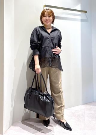 新品未使用　アダムエロペ　WEB限定サイドシャーリングラインワイドパンツ ADAM ET ROPE' パンツ 「WEB限定」サイドシャーリングライン