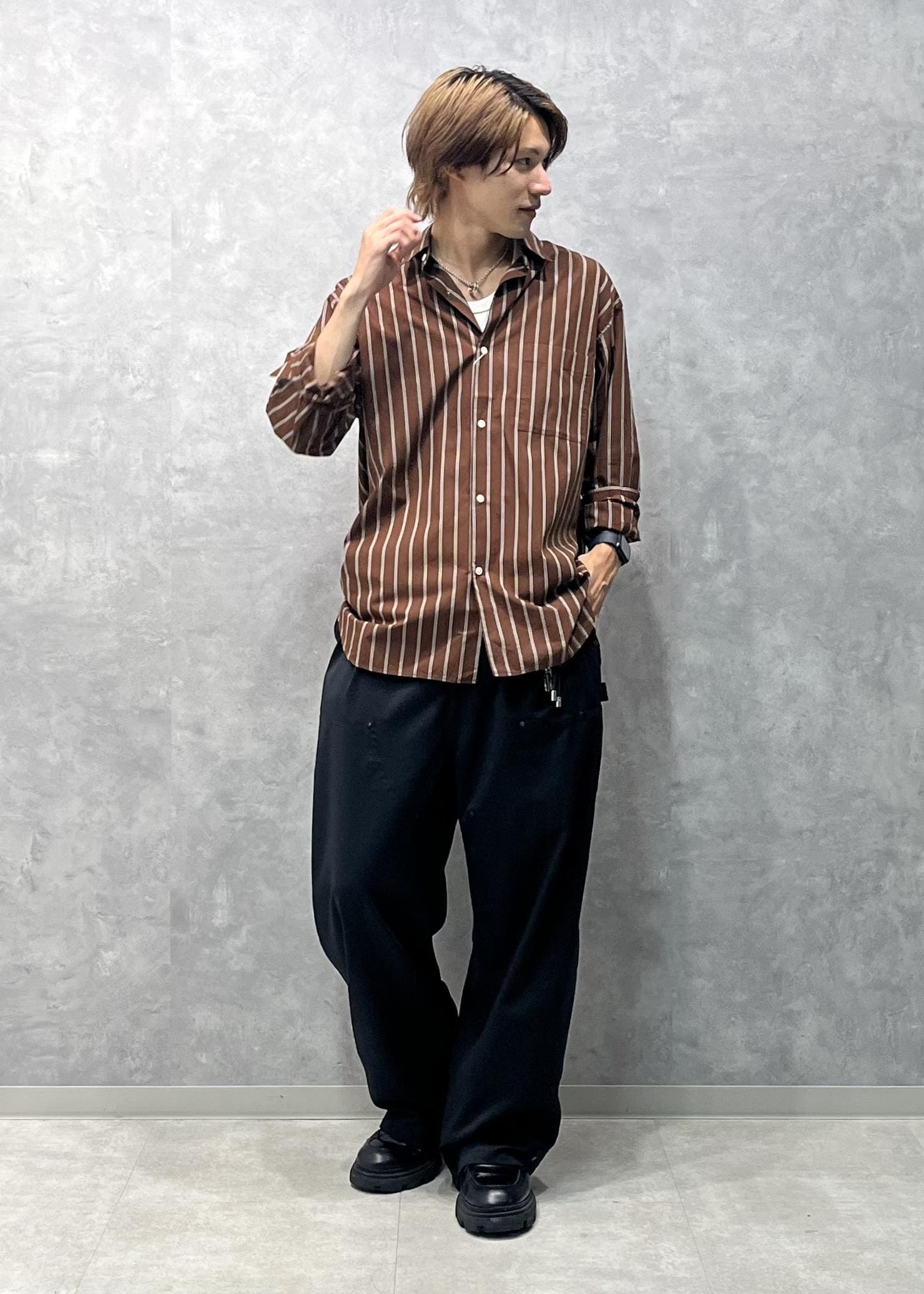 美品★ADAM ET ROPÉ 2WAYシルエットシャツジャケット ADAM ET ROPÉ HOMME(アダム エ ロペ オム) / ボックスシルエット