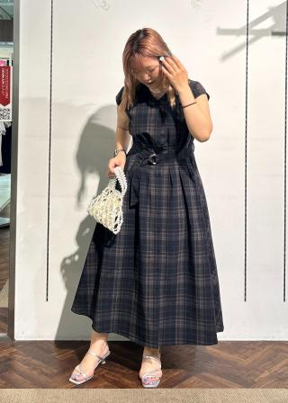 【新品】ロペピクニック　ウエストタックチェックアソートワンピース ROPE' PICNIC｜ウエストタックチェックアソートワンピース