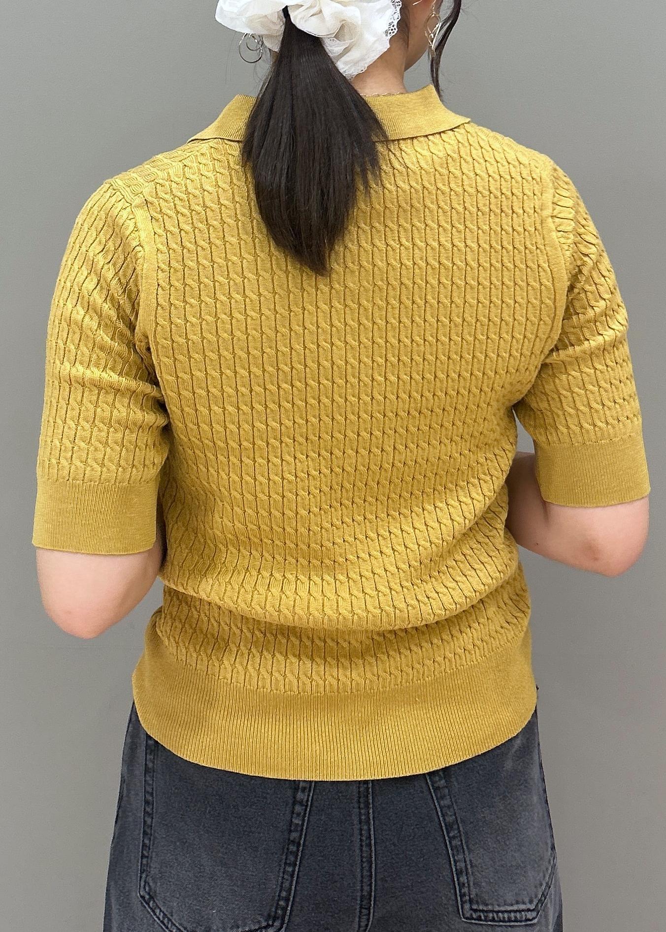 【極美品】#FR2GOLF ロングスリーブ ニットポロシャツ ベージュ Lサイズ 極美品】#FR2GOLF ロングスリーブ ニットポロシャツ ベージュ L