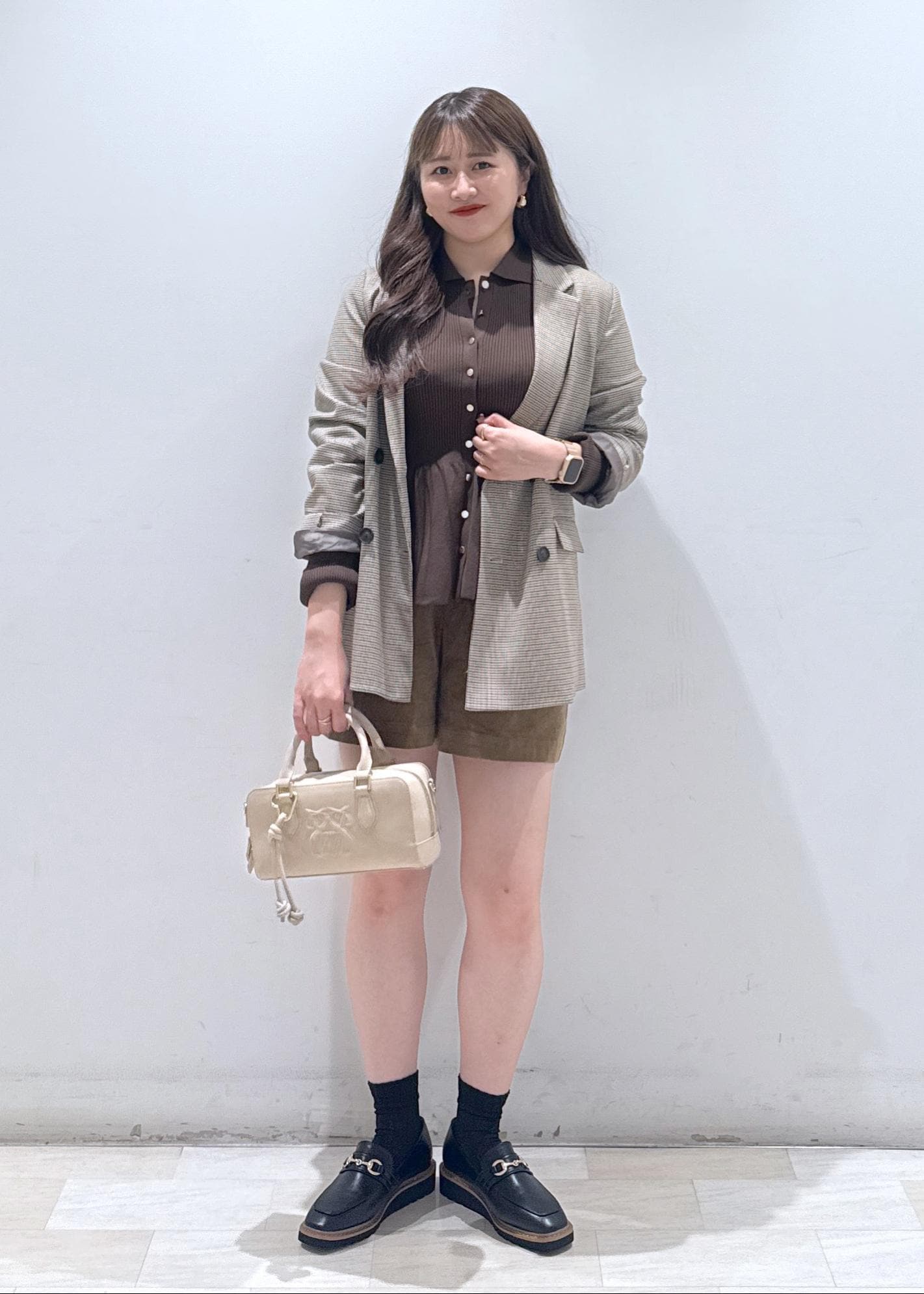 左右違い柄✭個性派ゆったりトップス✭可愛い普段着・デートコーデ 大きいサイズ SWEET DESIGN リブカットソー レース襟トップス
