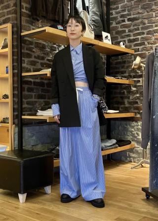 ADAM ET ROPÉ FEMME(アダム エ ロペ ファム) / タックスリーブシャツ