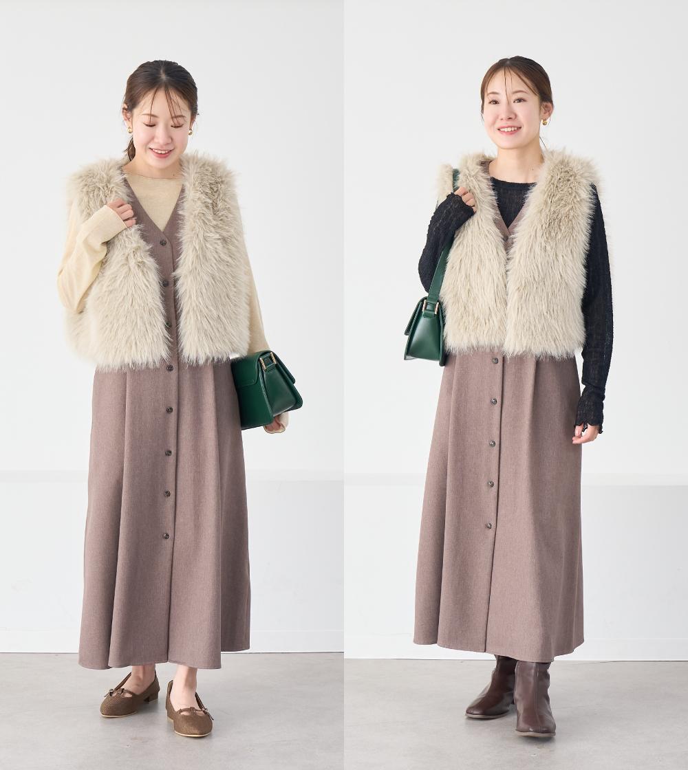 週末お値下げ❗️美品　ボリューム感が可愛いジレ styling 週末お値下げ❗️美品ボリューム感が可愛いジレ styling