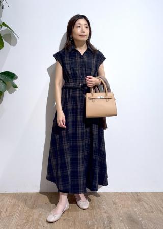 【新品】ロペピクニック　ウエストタックチェックアソートワンピース ウエストタックチェックアソートワンピース（ワンピース）｜ROPE