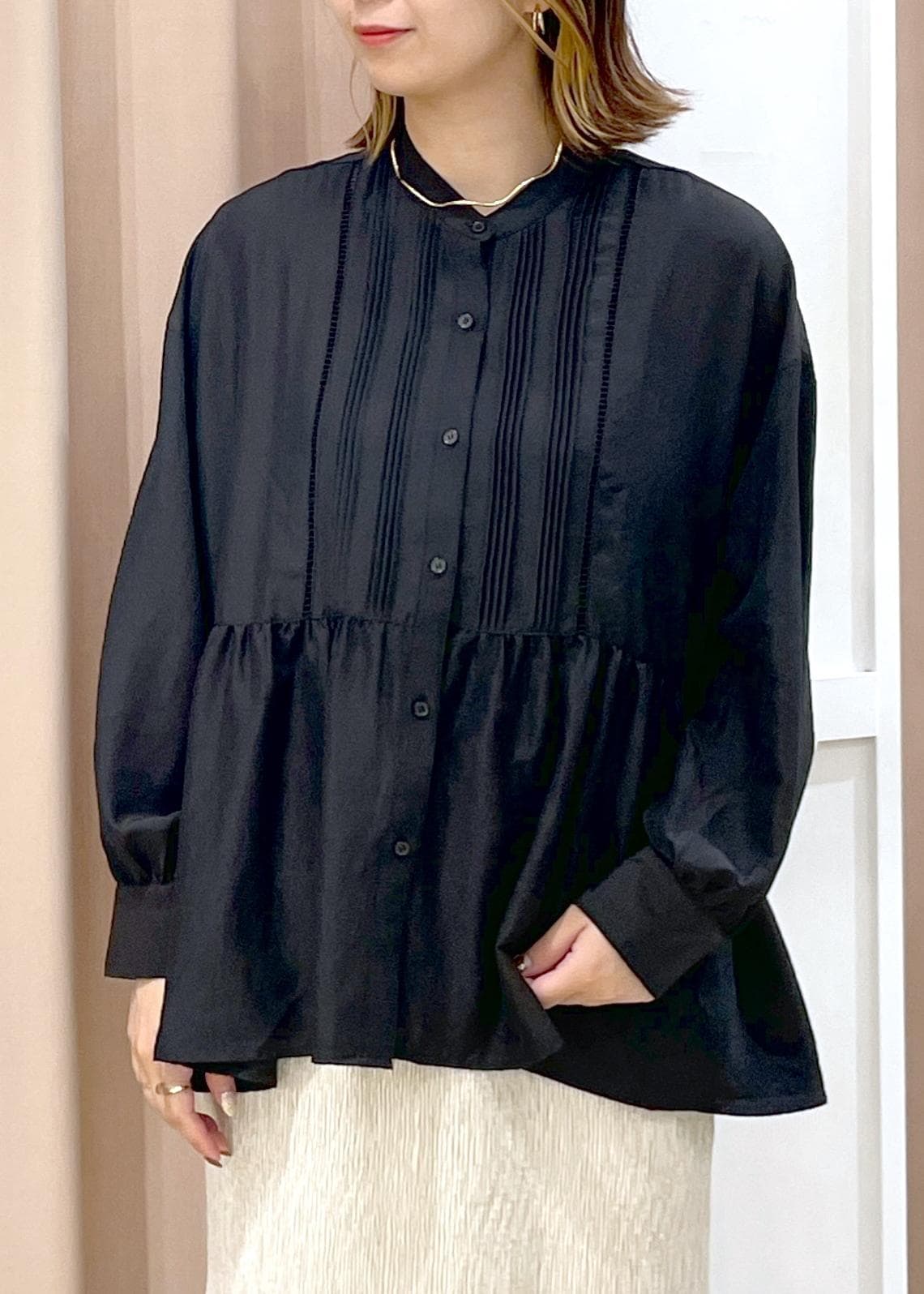 A*様 【完売品】JUSGLITTY ピンタックペプラムブラウス JUSGLITTY ピンタックペプラムブラウス - メルカリ