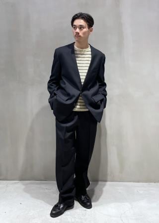 4-21【未使用】ADAM ET ROPE ノーカラージャケット定価21450円 ADAM ET ROPE' ジャケット ノーカラージャケット 「Chambrer