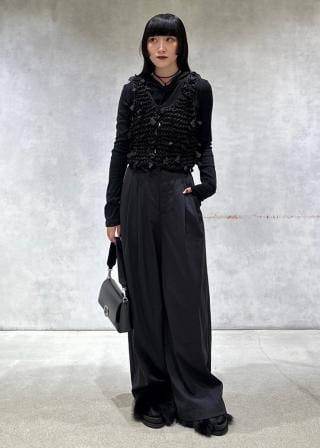 アダムエロペ　テープヤーンベスト　新品　ブラック ADAM ET ROPÉ FEMME(アダム エ ロペ ファム) / テープヤーン